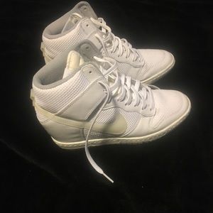 Nike white  wedge sneakers size 7.5